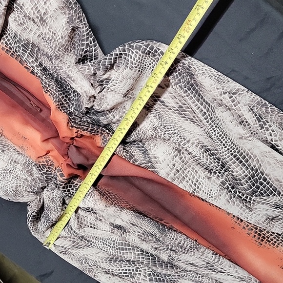 Nine West Long Sleeve Snake Print Elastic Waist Midi Dress Size 14 - Picture 11 of 14